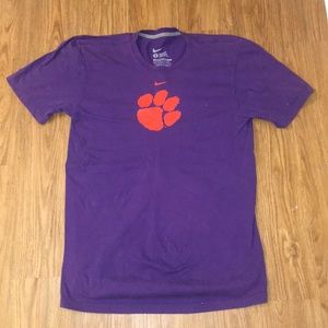 Nike Clemson University Purple Short Sleeve Men M